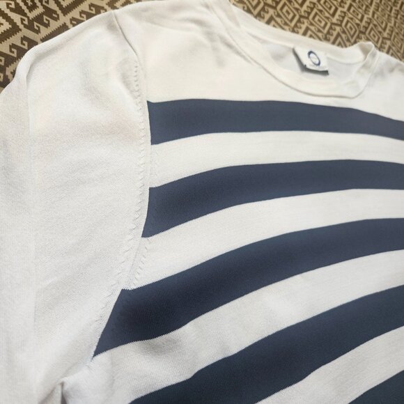 Voyage Marina Rinaldi Maglia Women's Sweater SZ Large Striped Viscose Nautical - Picture 5 of 13